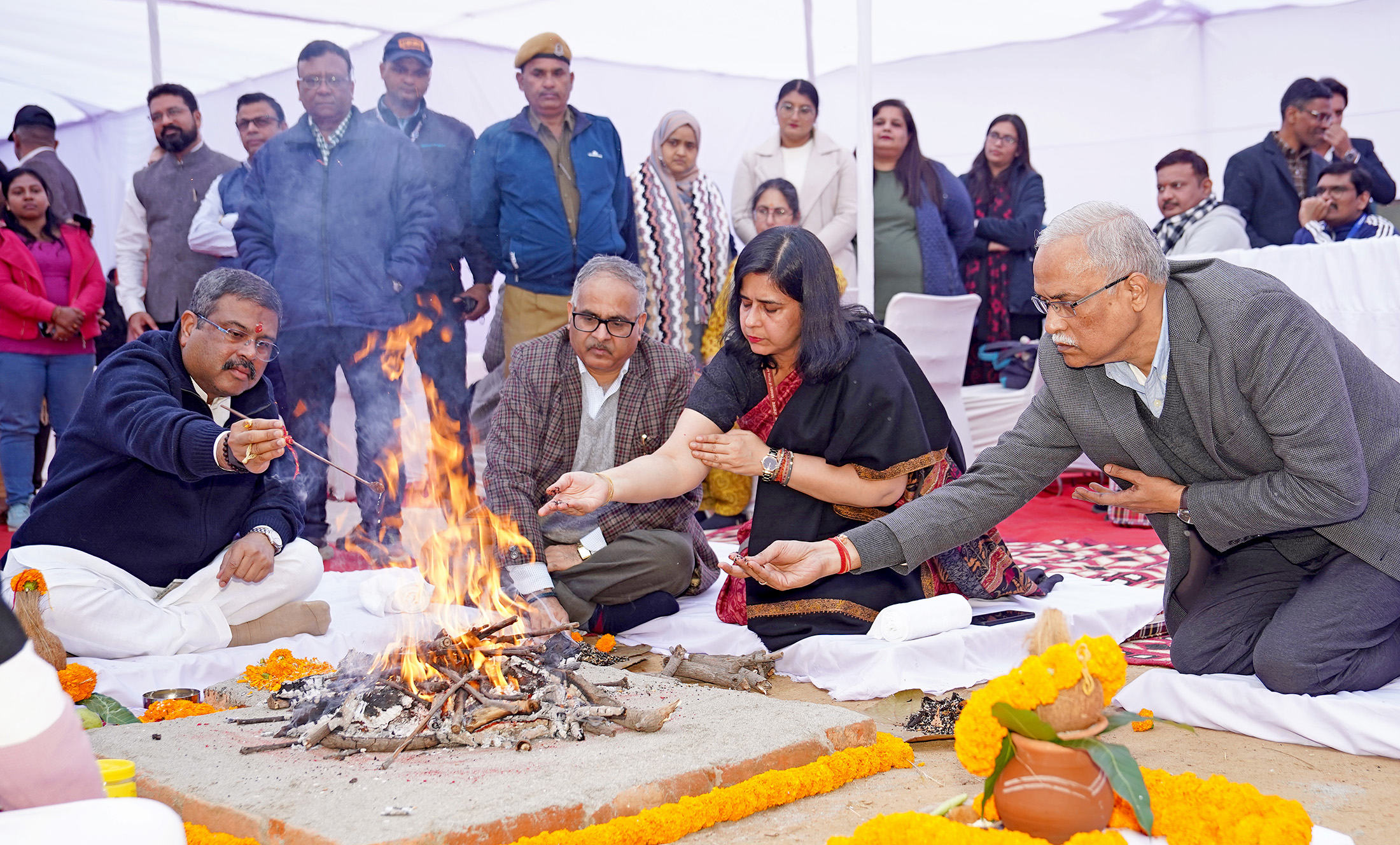 Shri Dharmendra Pradhan performs Bhoomi Pujan for new NCERT auditorium