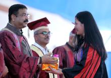 The Union Minister for Education, Skill Development and Entrepreneurship, Shri Dharmendra Pradhan attends the XXVII Convocation of North Eastern Hill University (NEHU), in Shillong on May 21, 2022.