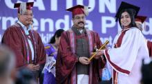 The Union Minister for Education, Skill Development and Entrepreneurship, Shri Dharmendra Pradhan attends the XXVII Convocation of North Eastern Hill University (NEHU), in Shillong on May 21, 2022