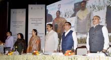 The Union Minister for Education, Skill Development and Entrepreneurship, Shri Dharmendra Pradhan at the launch of the National Curriculum Framework for Foundational Stage 2022 and Balvatika at Kendriya Vidyalayas, in New Delhi on October 20, 2022. The Ministers of State for Education, Dr. Subhas Sarkar and Smt. Annpurna Devi are also seen.