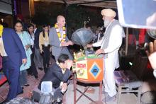 Delegates enjoying the various cultural activities and performances during the Farewell and the Gala dinners organized on the occasion of the 2nd Education Working Group (EdWG) meeting & seminar at Sadda Pind and Gobindgarh Fort, in Amritsar on March 17, 2023.