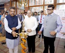 lighting the lamp at the 63rd Foundation Day Celebration Programme of NCERT