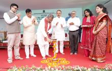 Shri Dharmendra Pradhan lighting the lamp at the launch of ‘Ek Ped Maa Ke Naam 2.0’ campaign