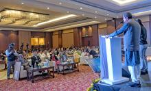The Union Minister of Education, Shri Dharmendra Pradhan addressing the three-day Inclusive Education Summit