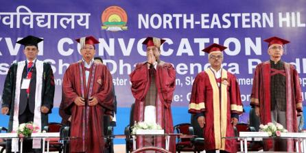 The Union Minister for Education, Skill Development and Entrepreneurship, Shri Dharmendra Pradhan attends the XXVII Convocation of North Eastern Hill University (NEHU), in Shillong on May 21, 2022.