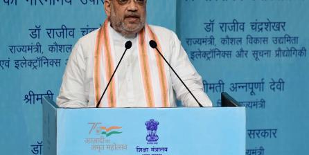The Union Minister for Home Affairs and Cooperation, Shri Amit Shah addressing at the inauguration of new initiatives on the completion of 2nd year of National Education Policy, in New Delhi on July 29, 2022.