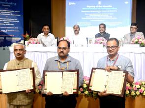 witnessing the signing of tripartite MoU between DEPwD