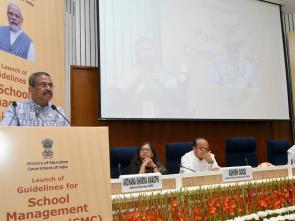 Shri Dharmendra Pradhan addressing at the launch of School Management Committee (SMC) Guidelines 2026