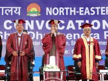 The Union Minister for Education, Skill Development and Entrepreneurship, Shri Dharmendra Pradhan attends the XXVII Convocation of North Eastern Hill University (NEHU), in Shillong on May 21, 2022.