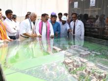 The Union Minister for Education, Skill Development and Entrepreneurship, Shri Dharmendra Pradhan meeting the officials during his visit at the IIM, Sambalpur, Odisha on June 05, 2022.