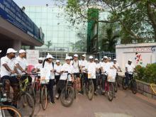 In the run-up to the 3rd Education Working Group conference, a Cyclothon activity was held at NIFT Bhubaneswar as part of the Jan Bhagidari campaign on April 22, 2023.
