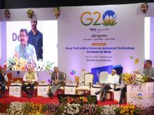 The Union Minister for Education, Skill Development and Entrepreneurship, Shri Dharmendra Pradhan addressing at ‘Deep Tech with a Focus on Advanced Technology in Future of Work’, in Bhubaneswar on April 23, 2023.