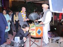 Delegates enjoying the various cultural activities and performances during the Farewell and the Gala dinners organized on the occasion of the 2nd Education Working Group (EdWG) meeting & seminar at Sadda Pind and Gobindgarh Fort, in Amritsar on March 17, 2023.