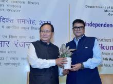 The Minister of State for External Affairs and Education, Dr. Rajkumar Ranjan Singh attends the 77th Independence Day Ceremony 2023 as the chief guest, in New Delhi on August 14, 2023.