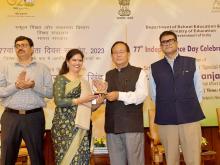 The Minister of State for External Affairs and Education, Dr. Rajkumar Ranjan Singh attends the 77th Independence Day Ceremony 2023 as the chief guest, in New Delhi on August 14, 2023.