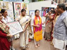 exhibition at the launch of 75-day Bharatiya Bhasha Utsav