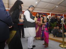MoS for External Affairs and Education, Dr. Rajkumar Ranjan Singh visit an exhibition