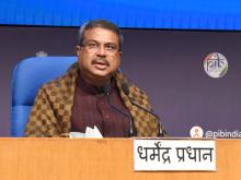 The Union Minister for Education, Shri Dharmendra Pradhan holds a Press Conference on Kashi Tamil Sangamam 3.0 at National Media Centre, New Delhi on January 15, 2025.