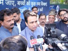 The Minister of State for Education, Shri Jayant Chaudhary flags-off the NICSI’s CSR Contribution