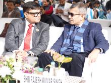 The Defence Secretary, Shri Rajesh Kumar Singh and the Secretary, DoSEL, Ministry of Education, Shri Sanjay Kumar attend the opening ceremony of National School Competition Grand Finale