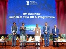 Shri Dharmendra Pradhan launches the PG & UG AI Programme of IIM Lucknow during the ‘Bharat Bodhan AI Conclave-2026’